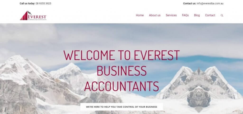 Client site Everest Business Accountants Business Website Design